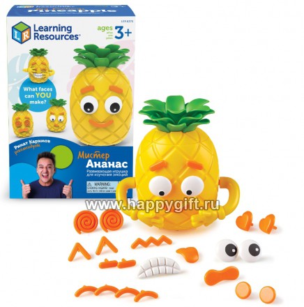 Развивающая игрушка "Мистер Ананас" (для изучения эмоций, 30 элементов), Learning Resources, арт. LER6373 